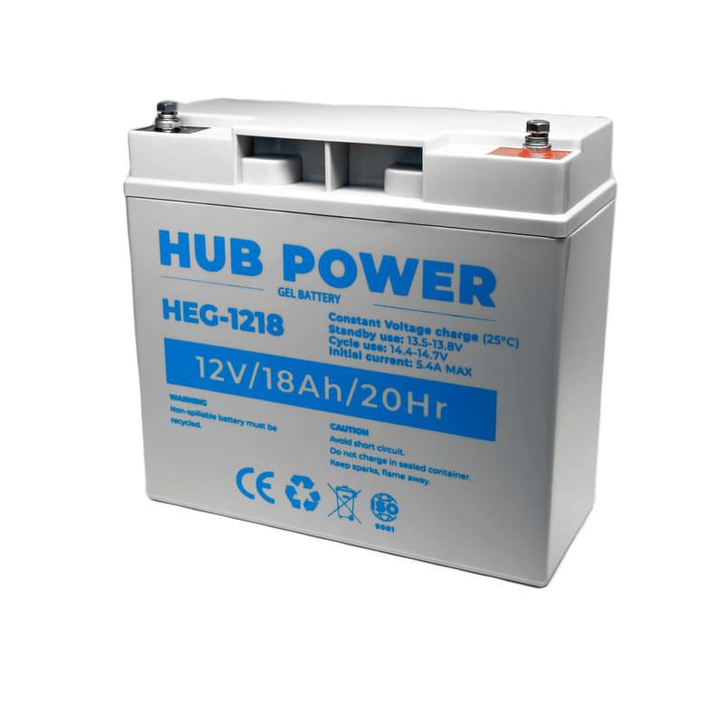Акумулятор гелевий HUB POWER 12 В 18 Аг для ДБЖ HEG-1218 (11777844)